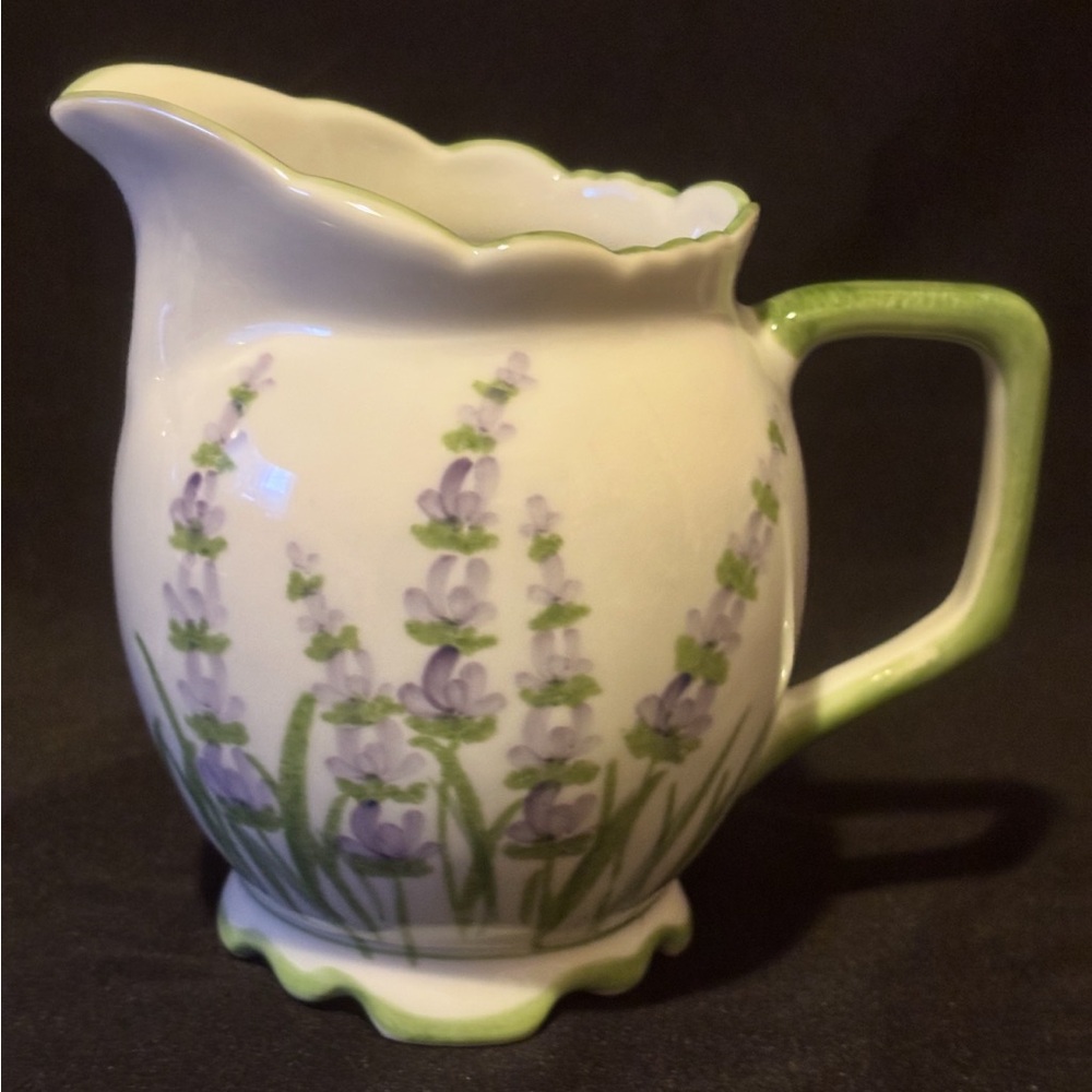 Andrea by Sadek Cream and Sugar Set. Flowers Design - Picture 3 of 11